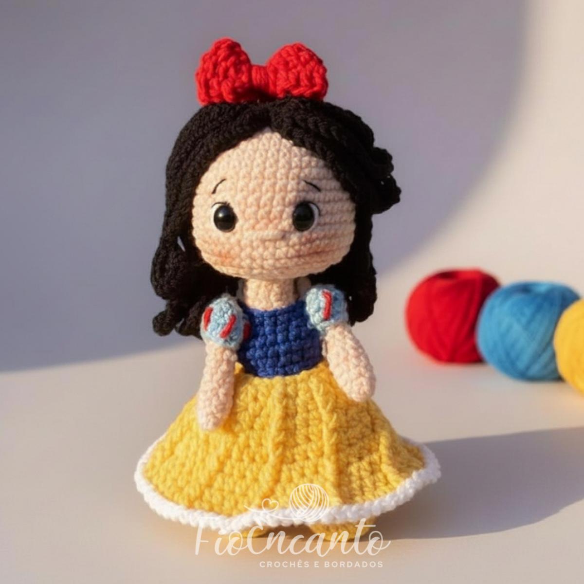 Branca de Neve Amigurumi – Boneca em Crochê Inspirada na Personagem — foto 1