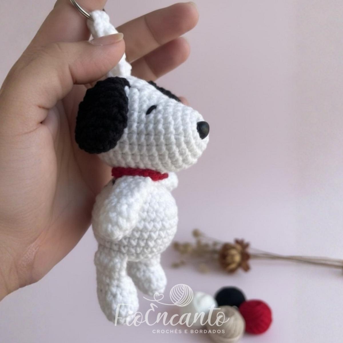 Chaveiro Snoopy Amigurumi – Feito à Mão em Crochê — foto 1