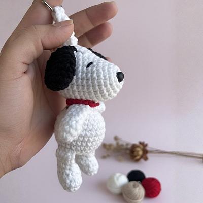 Chaveiro Snoopy Amigurumi – Feito à Mão em Crochê