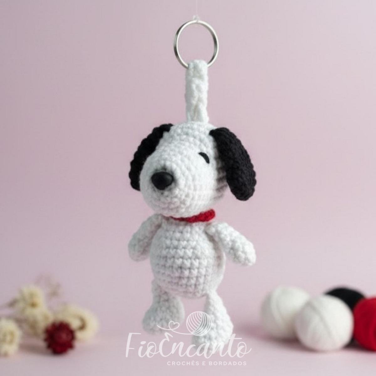 Chaveiro Snoopy Amigurumi – Feito à Mão em Crochê — foto 2