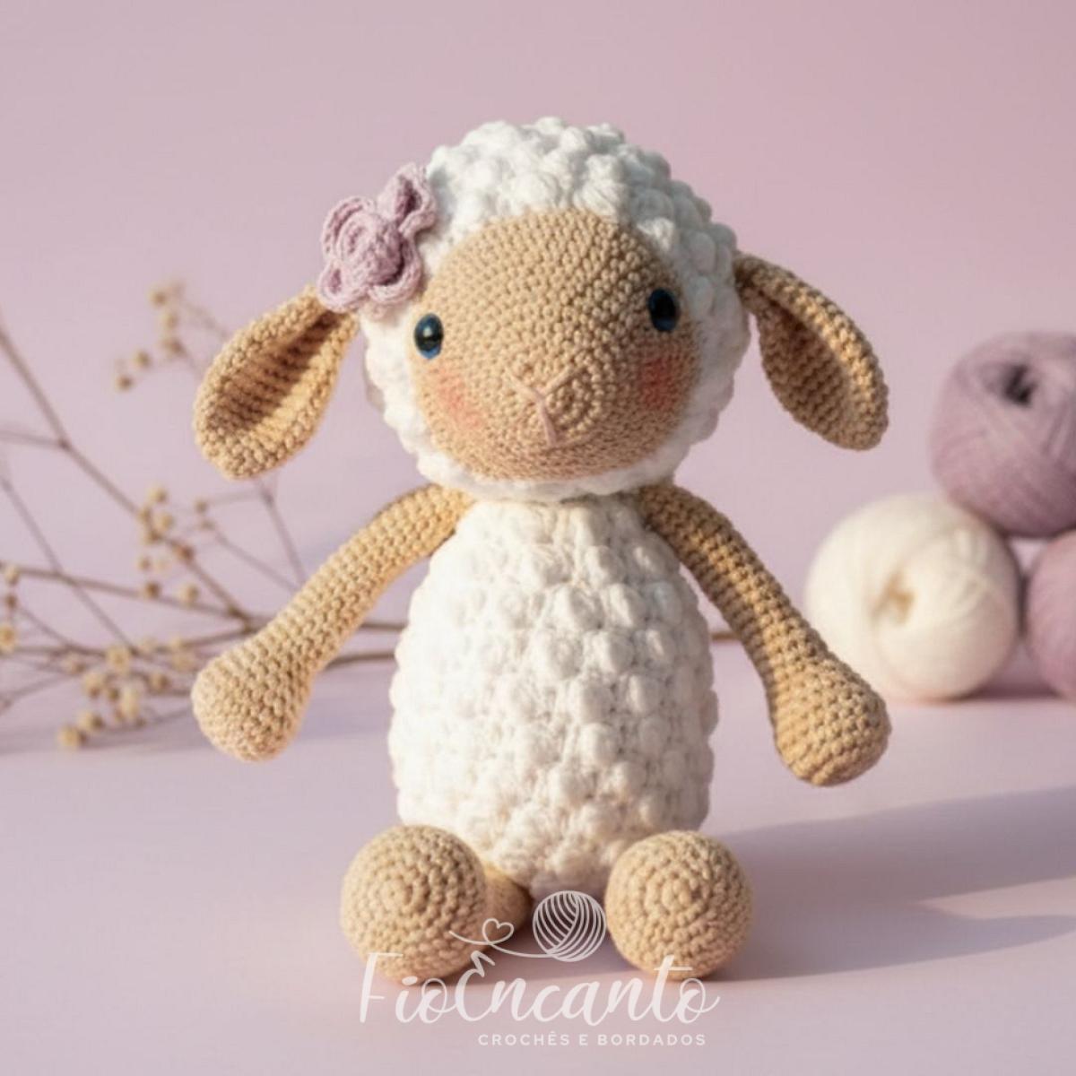 Ovelha Amigurumi – Boneca em Crochê Feita à Mão — foto 2