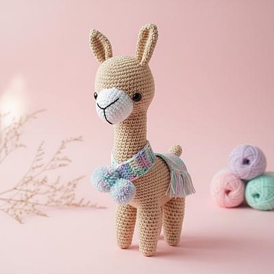 Lhama Amigurumi – Boneca em Crochê Feita à Mão