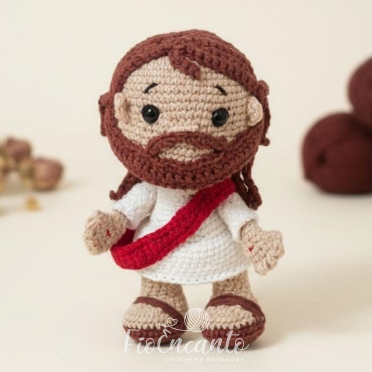 Jesus Amigurumi – Boneco em Crochê Artesanal Feito à Mão — foto 3