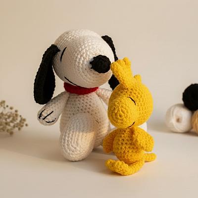 Snoopy e Woodstock Amigurumi – Kit em Crochê Artesanal Feito à Mão  - foto 2