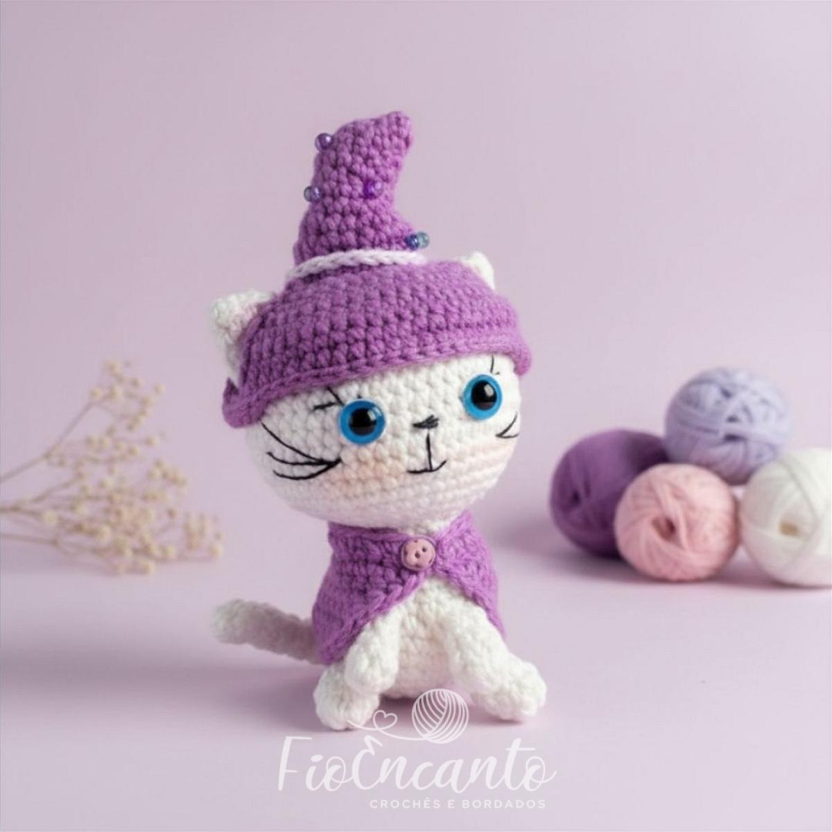 Gatinha Halloween Amigurumi – Decoração Temática em Crochê Feita à Mão — foto 1