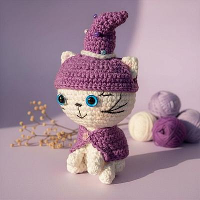 Gatinha Halloween Amigurumi – Decoração Temática em Crochê Feita à Mão - foto 2
