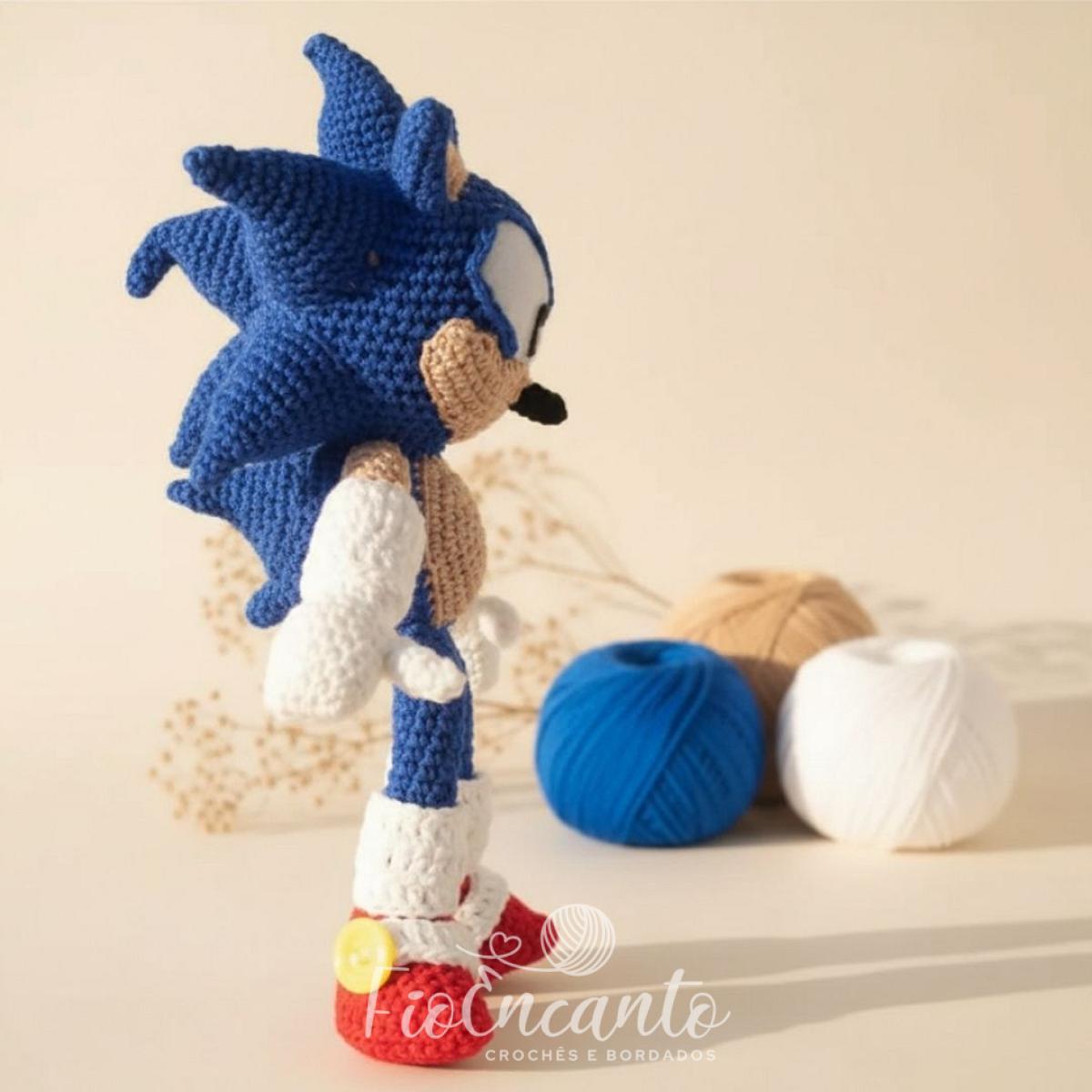Sonic Amigurumi – Boneco em Crochê Inspirado no Personagem Feito à Mão — foto 2