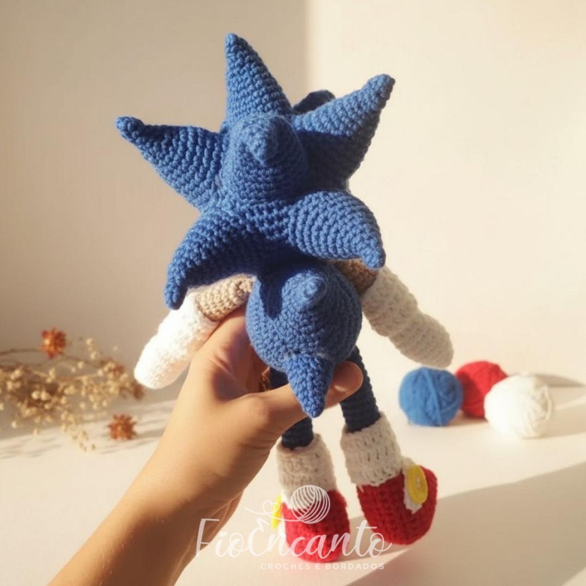 Sonic Amigurumi – Boneco em Crochê Inspirado no Personagem Feito à Mão — foto 3