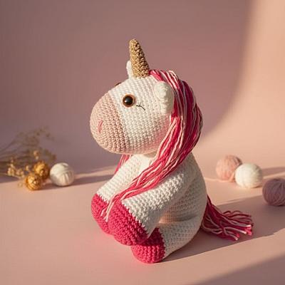 Unicórnio Rosa Amigurumi – Pelúcia em Crochê Artesanal Feita à Mão - foto 2