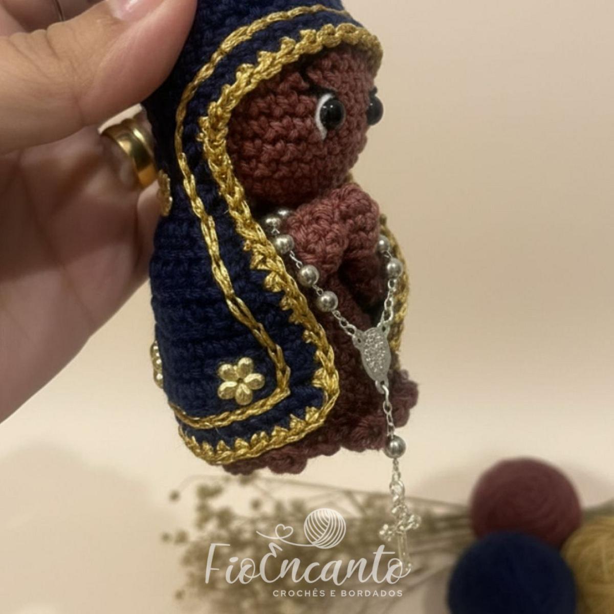 Chaveiro Nossa Senhora Aparecida – Amigurumi em Crochê Feito à Mão — foto 2