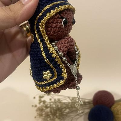 Chaveiro Nossa Senhora Aparecida – Amigurumi em Crochê Feito à Mão - foto 2