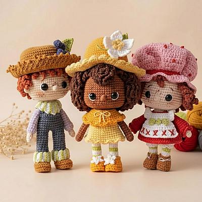 Turma da Moranguinho Kit Amigurumi – Moranguinho, Laranjinha e Limaozinho em Crochê