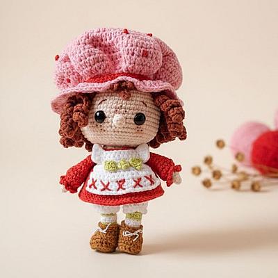 Moranguinho Amigurumi – Boneca em Crochê Feita à Mão - foto 2