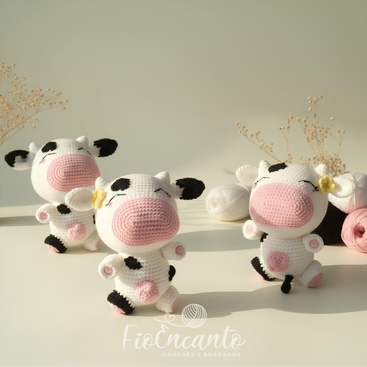Vaquinha Amigurumi – Pelúcia em Crochê Artesanal Feita à Mão — foto 1