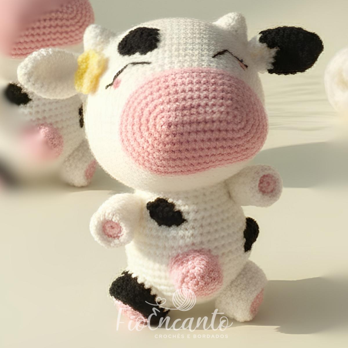 Vaquinha Amigurumi – Pelúcia em Crochê Artesanal Feita à Mão — foto 2