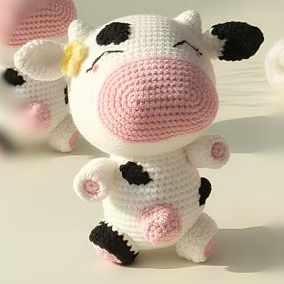 Vaquinha Amigurumi – Pelúcia em Crochê Artesanal Feita à Mão - foto 2