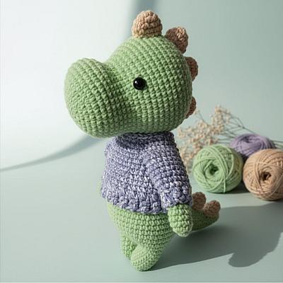 Dinossauro Amigurumi – Boneco em Crochê Artesanal Feito à Mão