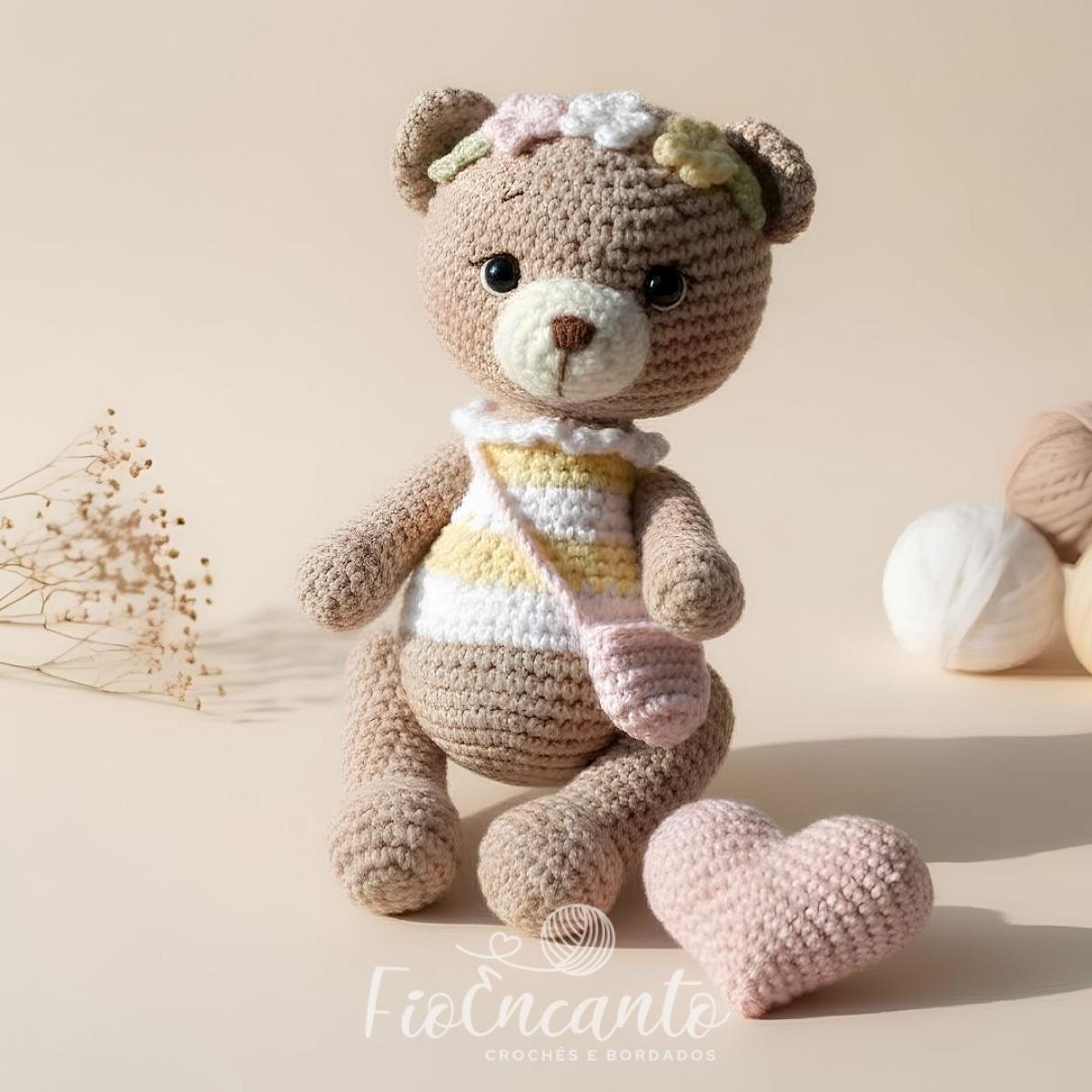 Ursinha do Coração Amigurumi – Boneca em Crochê Artesanal Feita à Mão — foto 2