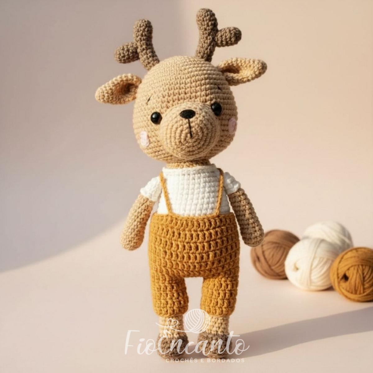 Oliver o Cervo Amigurumi – Boneco em Crochê Artesanal Feito à Mão — foto 2