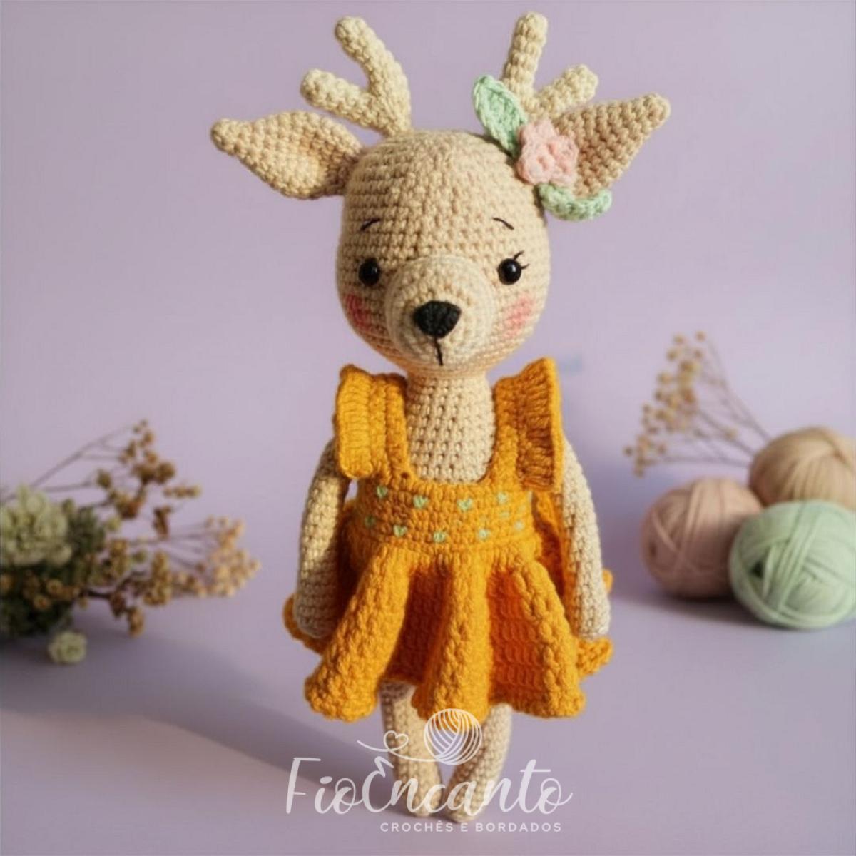 Nena a Cervinha Amigurumi – Boneca em Crochê Artesanal Feita à Mão — foto 1