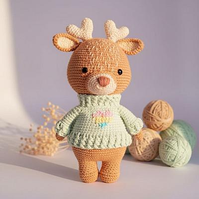 Gus o Cervinho Amigurumi Boneco Artesanal Feito à Mão | Fio Encanto - foto 2