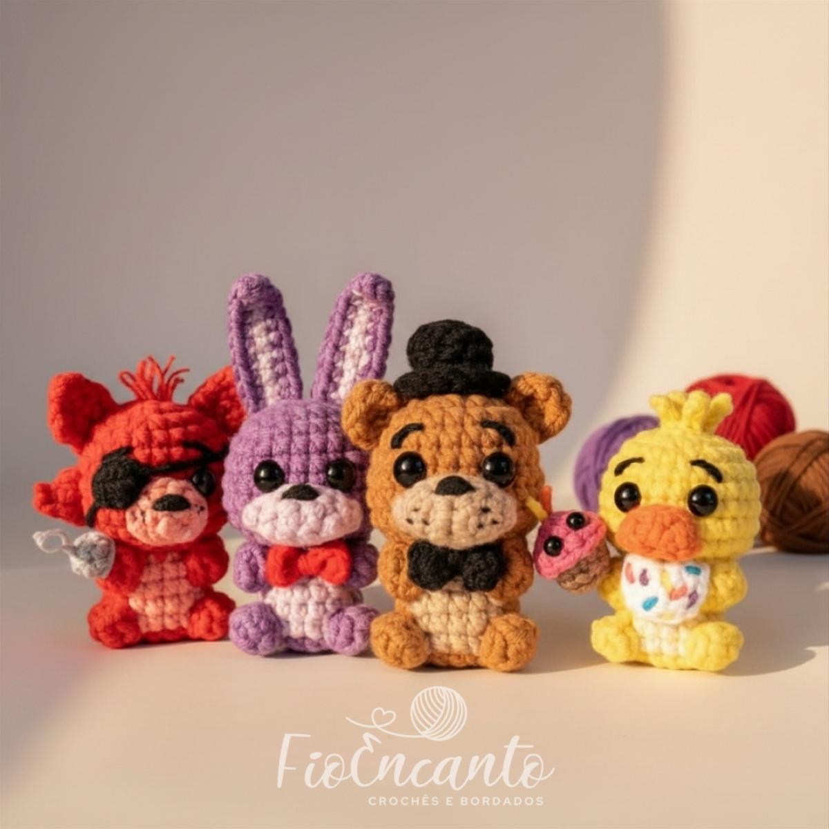 Chaveiro Amigurumi FNAF – Leve seus personagens favoritos com você! | Fio Encanto — foto 1