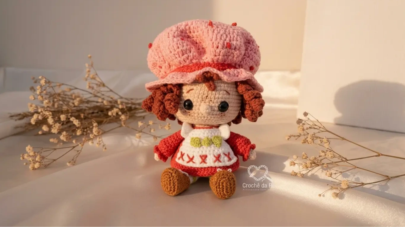 Moranguinho 1980: a boneca que cheirava a infância agora vive em amigurumi