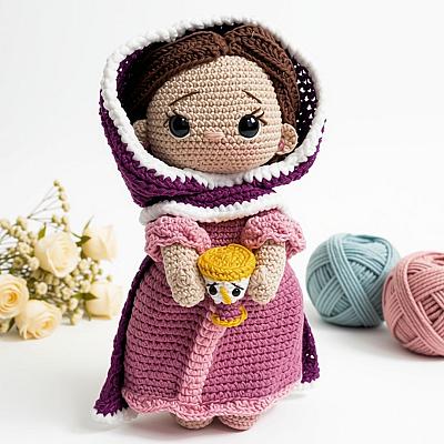 Amigurumi Bela Princesa Contos Fadas 30cm