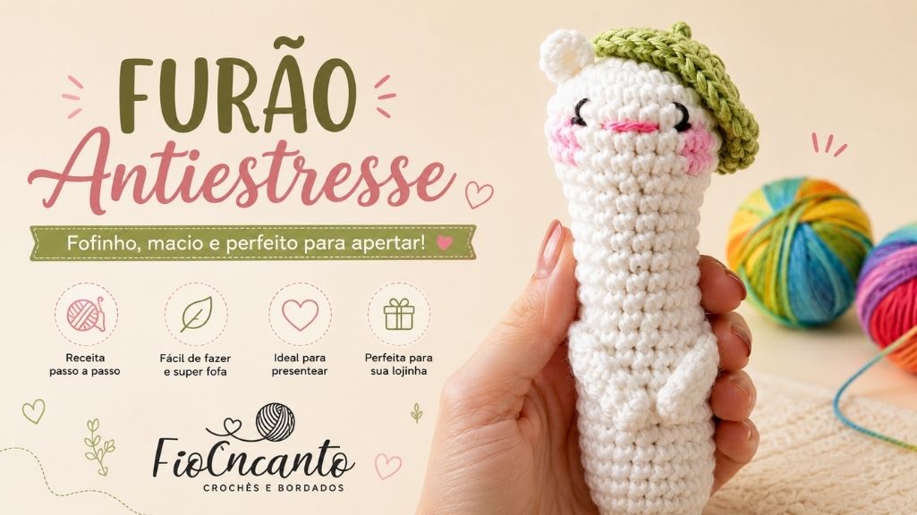 Furão Antiestresse | Receita Amigurumi