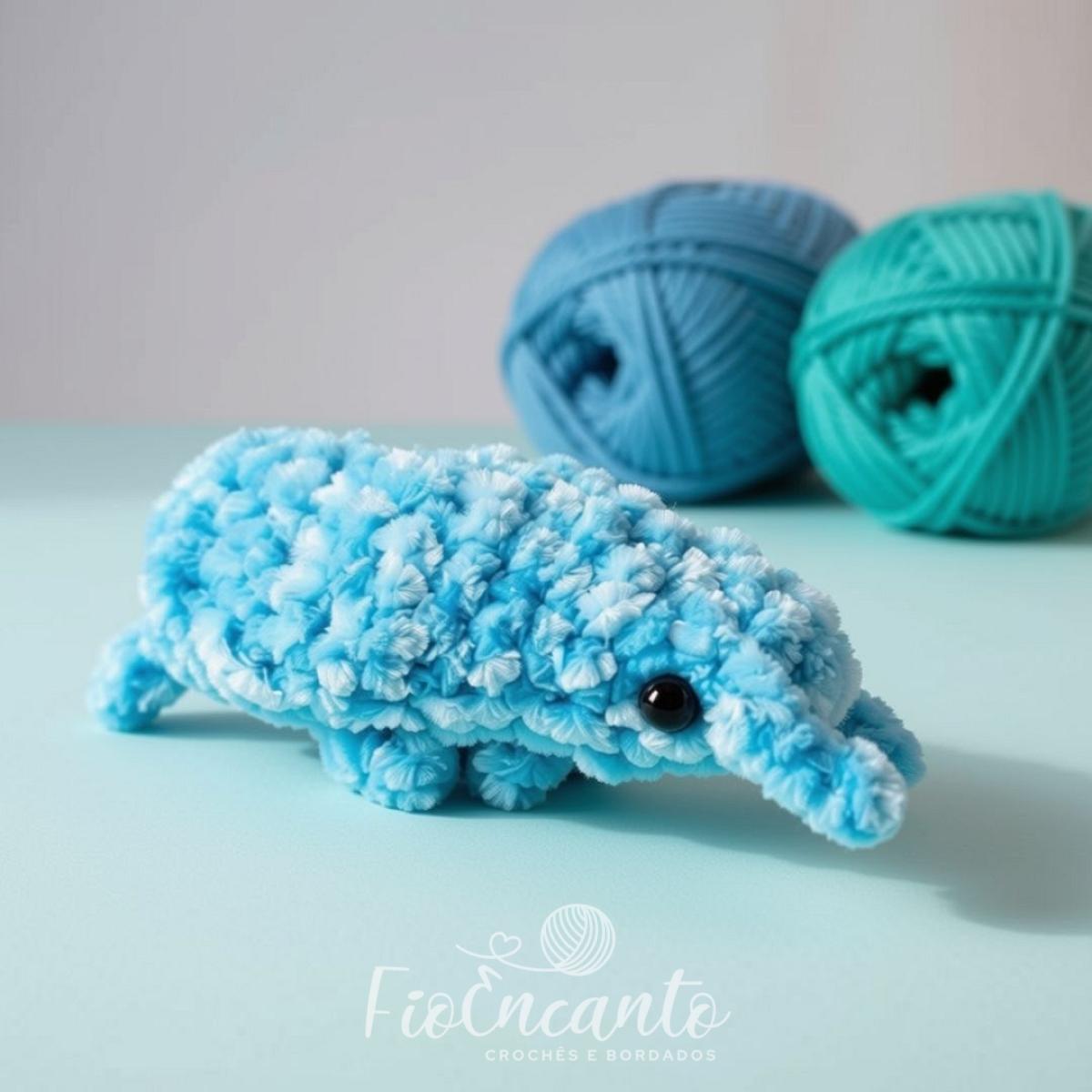 Chaveiro Camarão Amigurumi Sensorial Barulho Tic Tac 12cm — foto 6