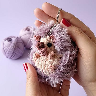 Chaveiro Ouriço Fofinho e Compacto para Acessórios 10cm | Fio Encanto