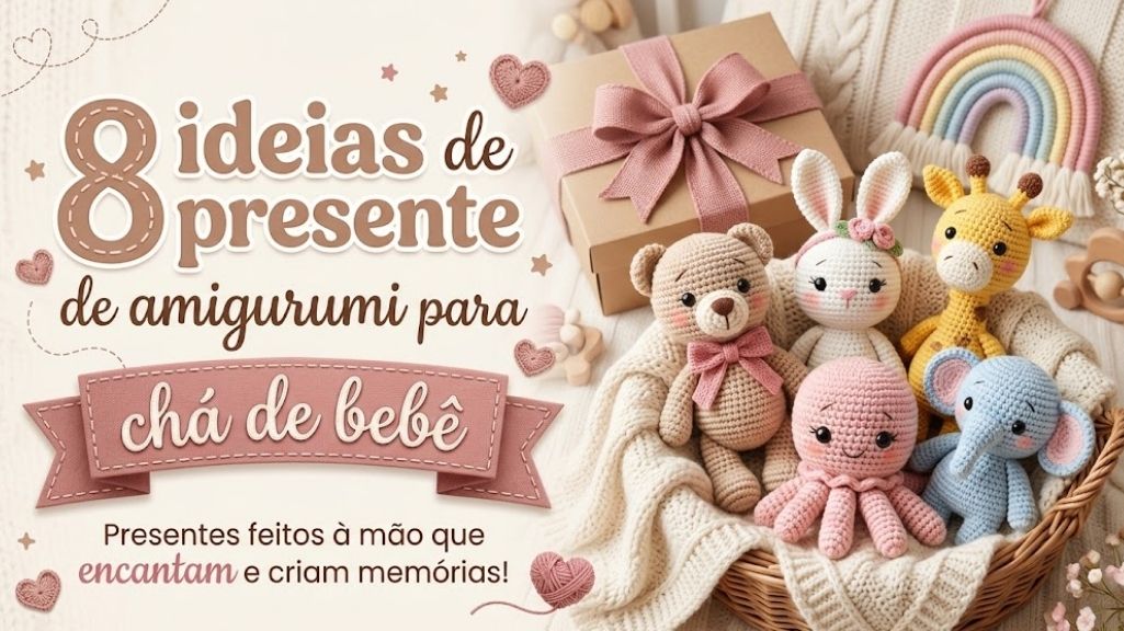 8 ideias de presente de amigurumi para chá de bebê