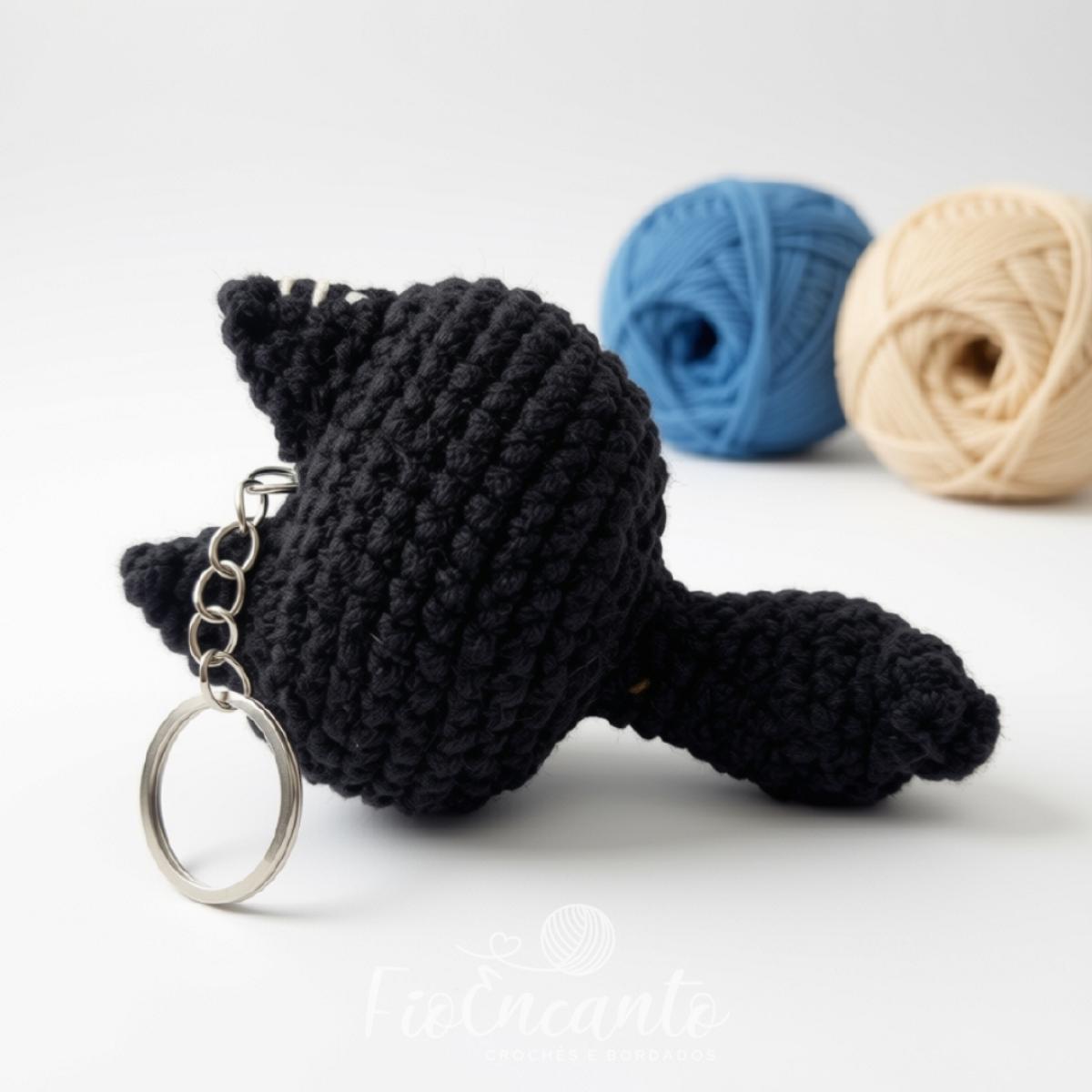 Chaveiro de Gatinho em Crochê Amigurumi Fofinho e Delicado | Fio Encanto — foto 7