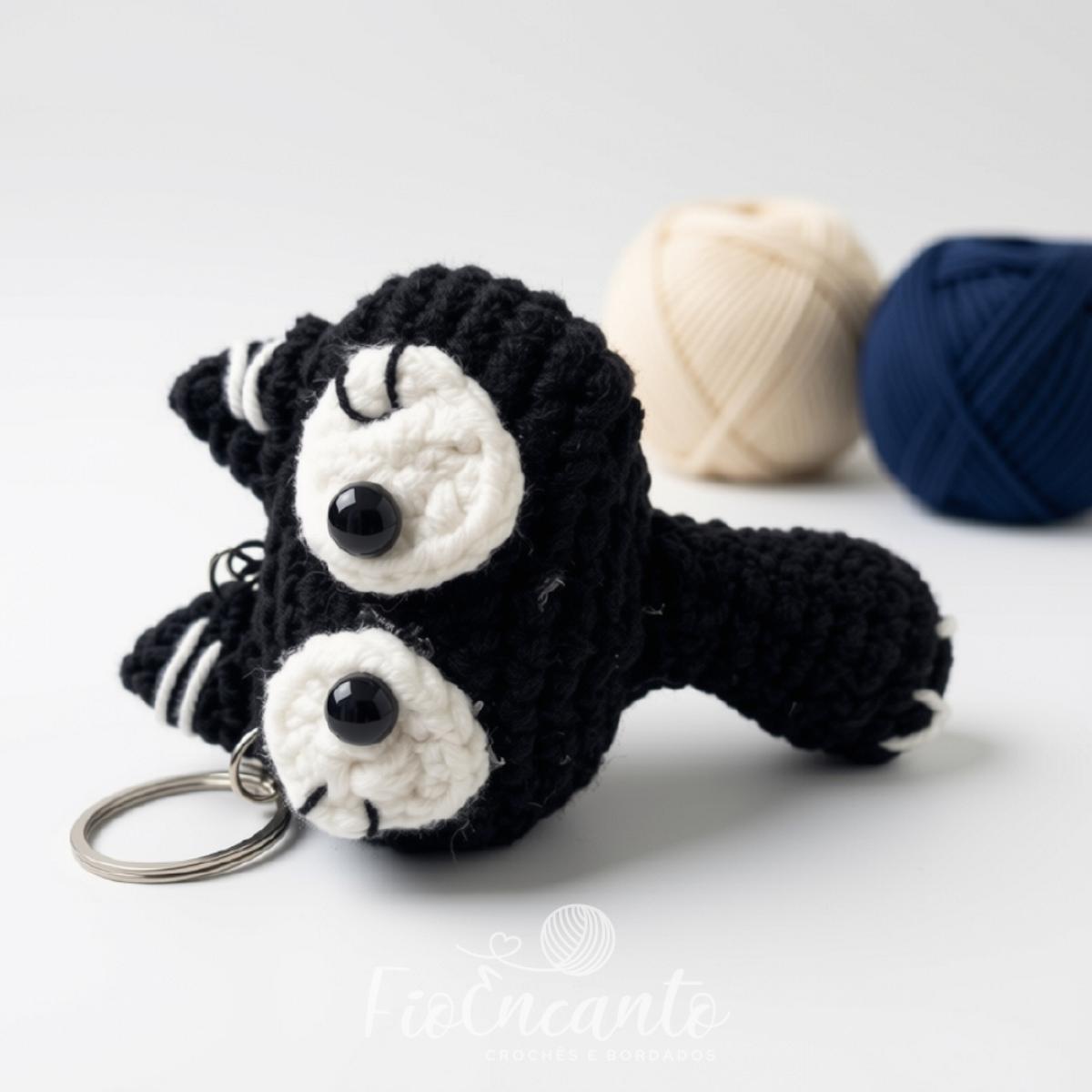 Chaveiro de Gatinho em Crochê Amigurumi Fofinho e Delicado | Fio Encanto — foto 6