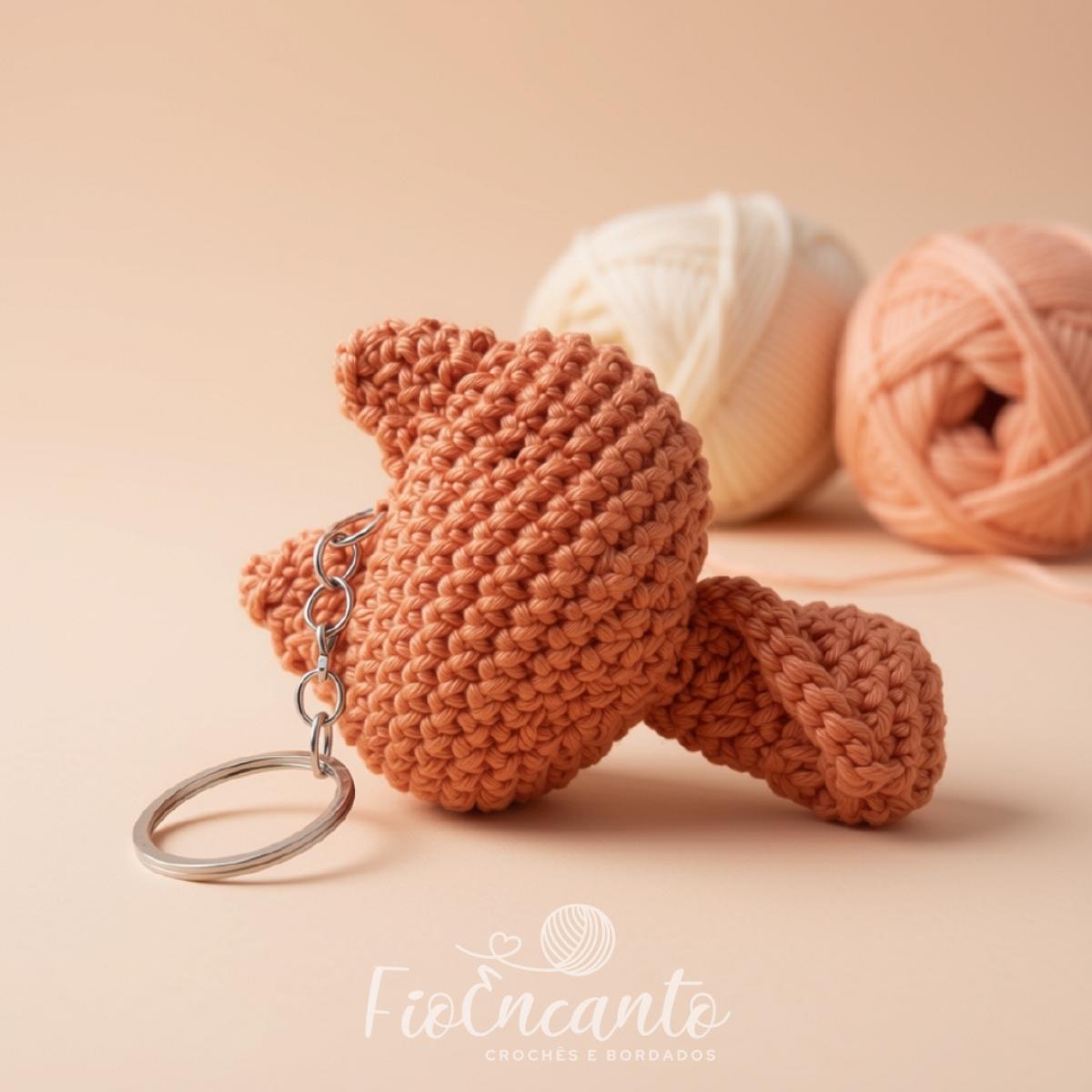 Chaveiro de Gatinho em Crochê Amigurumi Fofinho e Delicado | Fio Encanto — foto 8