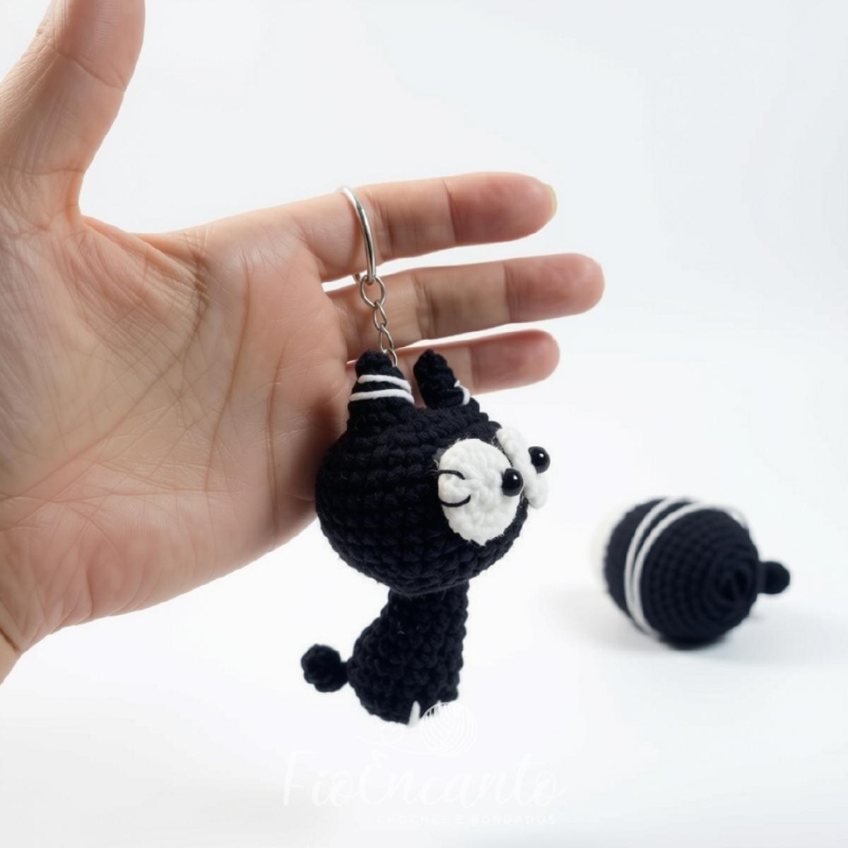 Chaveiro de Gatinho em Crochê Amigurumi Fofinho e Delicado | Fio Encanto — foto 4