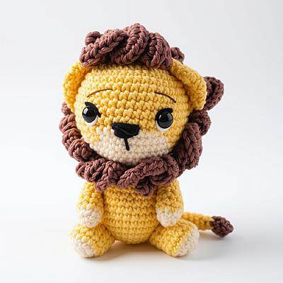 Leãozinho Bebê em Crochê Amigurumi 11 cm  | Fio Encanto
