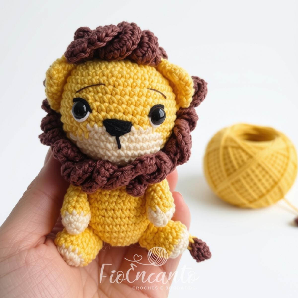 Leãozinho Bebê em Crochê Amigurumi 11 cm  | Fio Encanto — foto 2