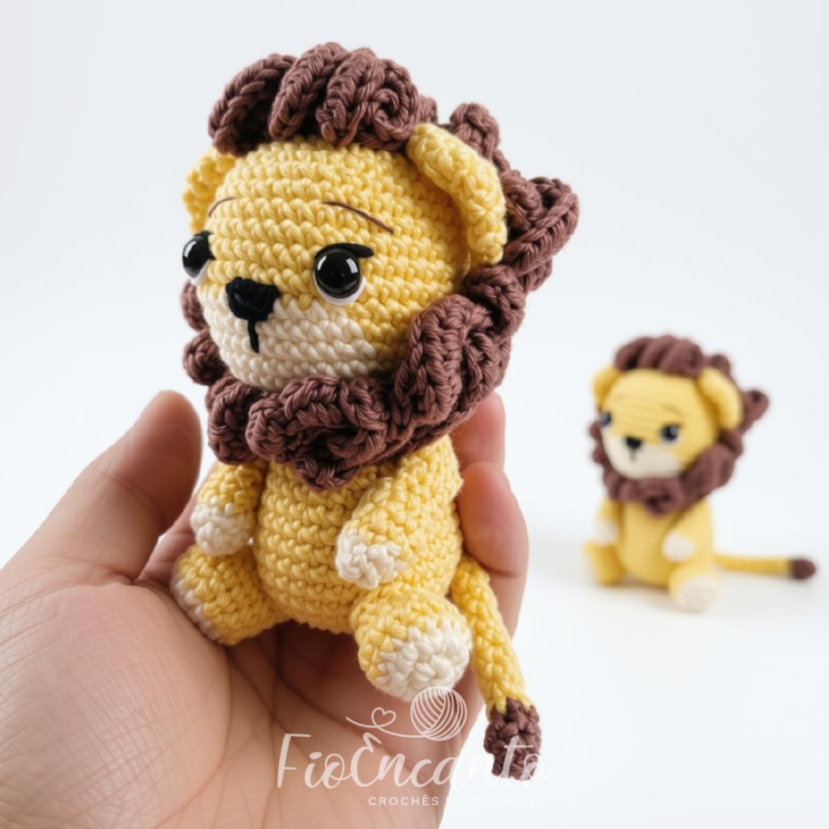Leãozinho Bebê em Crochê Amigurumi 11 cm  | Fio Encanto — foto 3