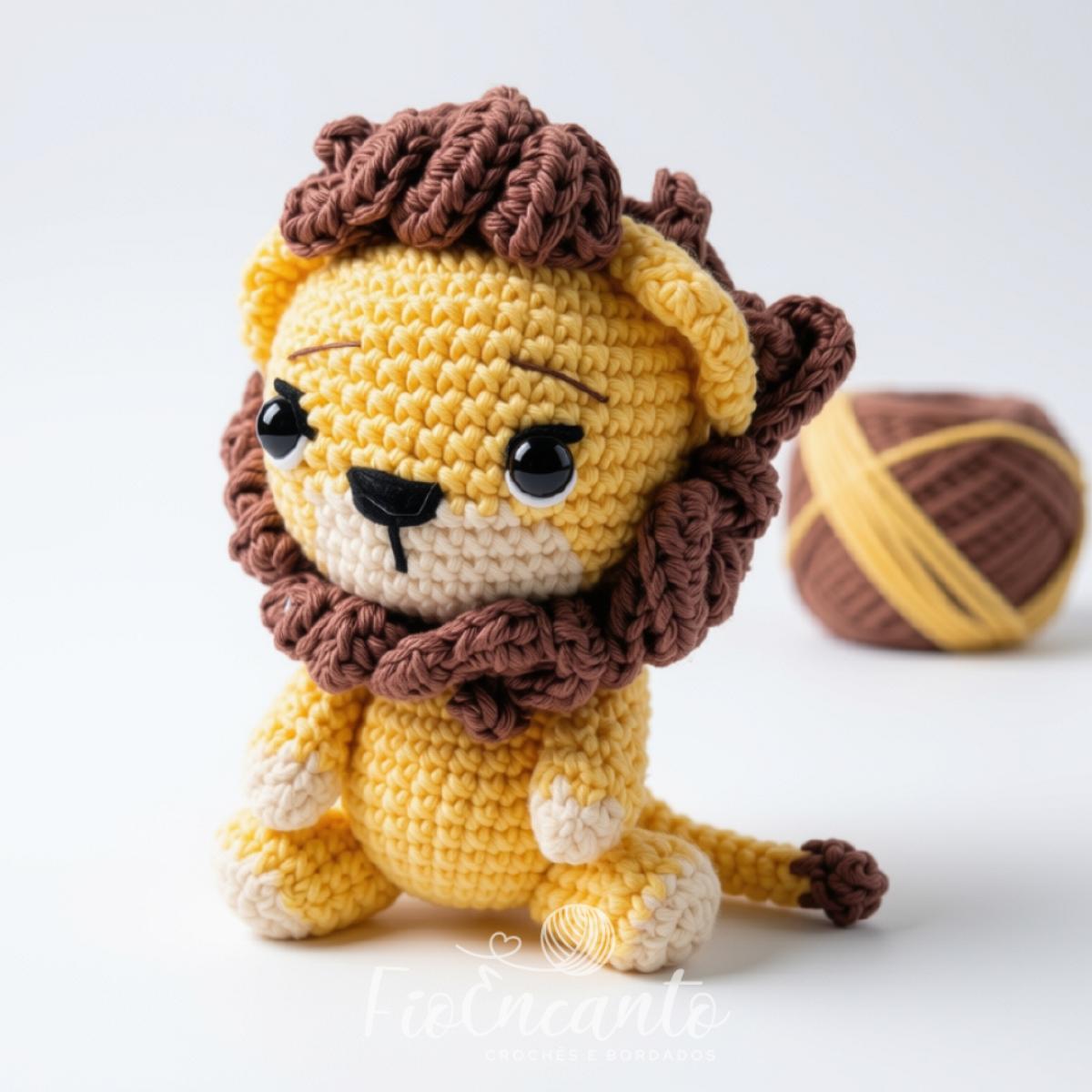 Leãozinho Bebê em Crochê Amigurumi 11 cm  | Fio Encanto — foto 4