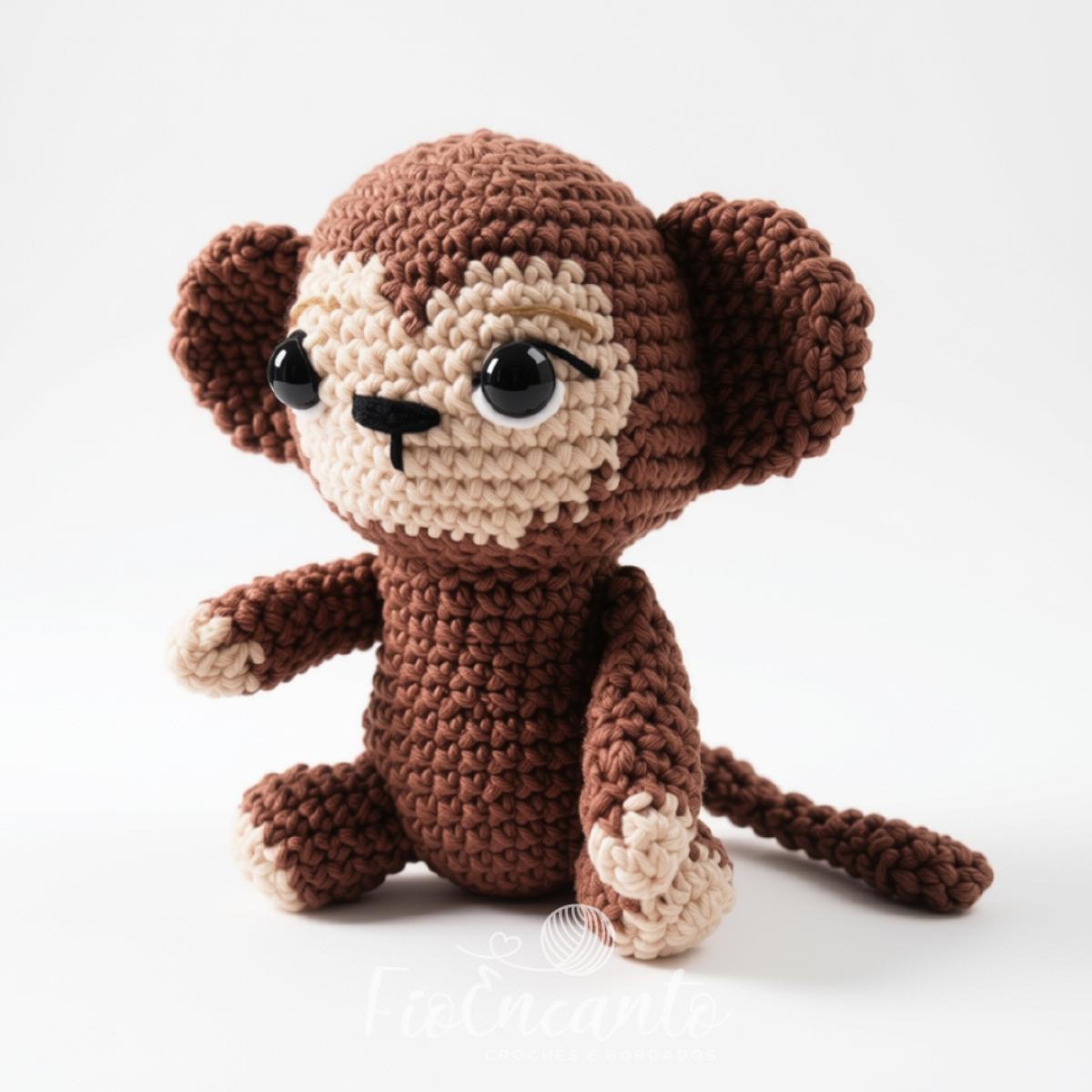 Macaquinho Bebê em Crochê Amigurumi 10 cm  | Fio Encanto — foto 1