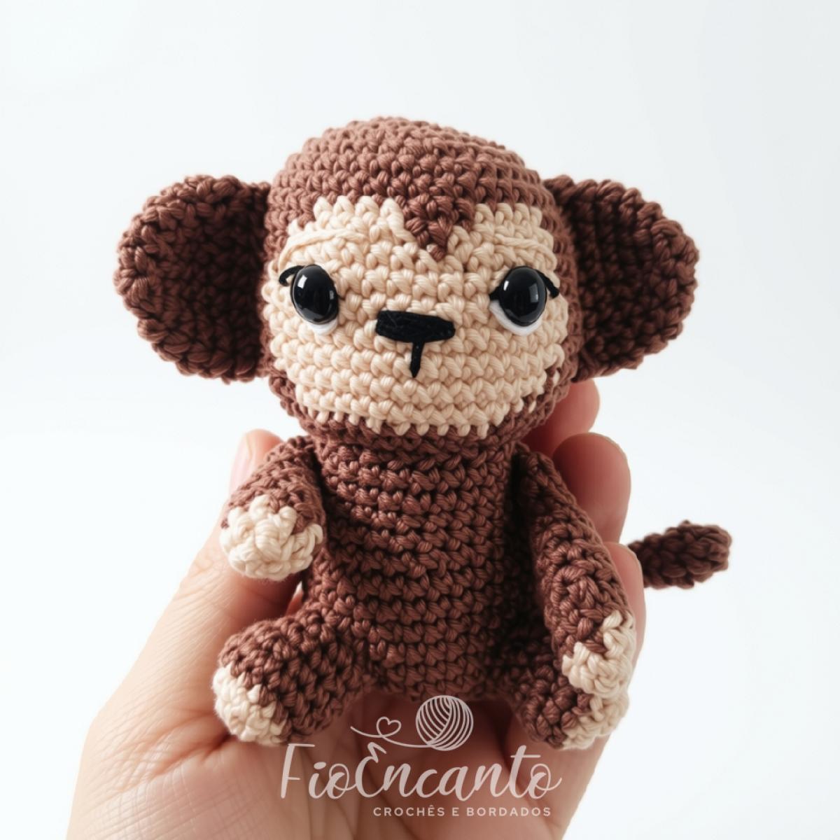 Macaquinho Bebê em Crochê Amigurumi 10 cm  | Fio Encanto — foto 2