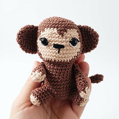 Macaquinho Bebê em Crochê Amigurumi 10 cm  | Fio Encanto - foto 2