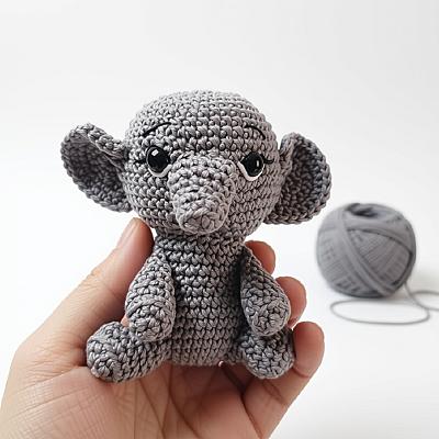 Elefantinho Bebê em Crochê Amigurumi 11 cm  | Fio Encanto