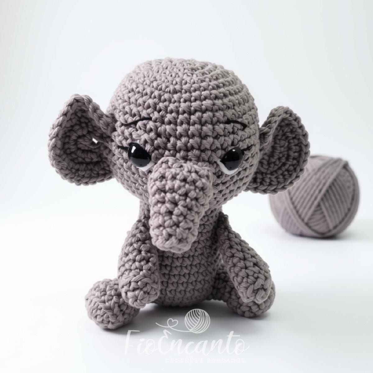 Elefantinho Bebê em Crochê Amigurumi 11 cm  | Fio Encanto — foto 2