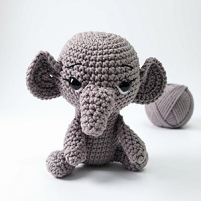 Elefantinho Bebê em Crochê Amigurumi 11 cm  | Fio Encanto - foto 2