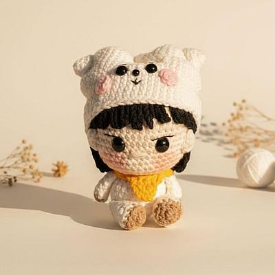 Jin BTS Amigurumi – Boneco em Crochê Inspirado no K-pop