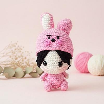 Jungkook BTS Amigurumi – Boneco em Crochê Inspirado no K-pop